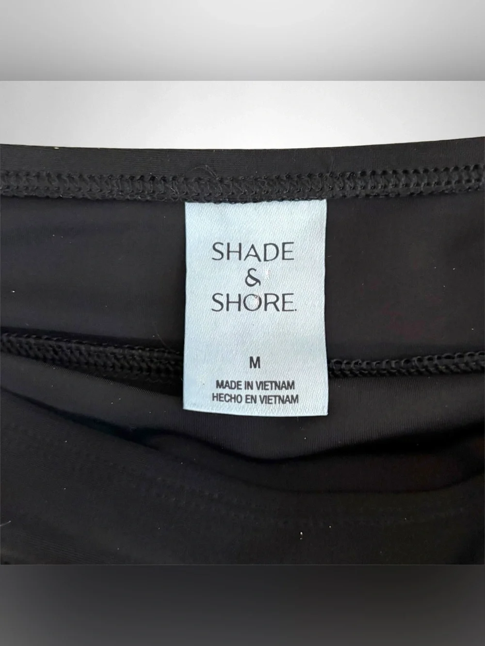 Shade and Shore Flowing Swim Skirt Black built in bikini bottom Sz M NWT